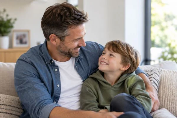 father and child happy - child maintenance mediation Hampshire
